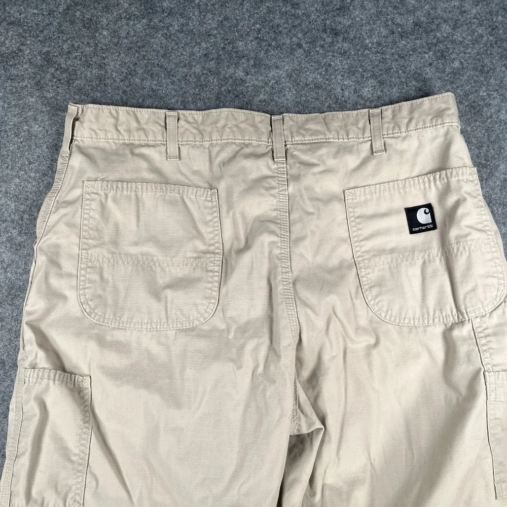 Carhartt Pants Men's 38x30 Dungaree Fit Beige Work‎ Pants Stretch